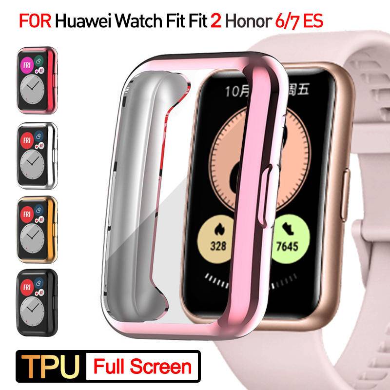 Case Bumper Pelindung Layar Bahan TPU Tipis Untuk Huawei Honor band 7 6 ES 7 6 Pro Fit 2