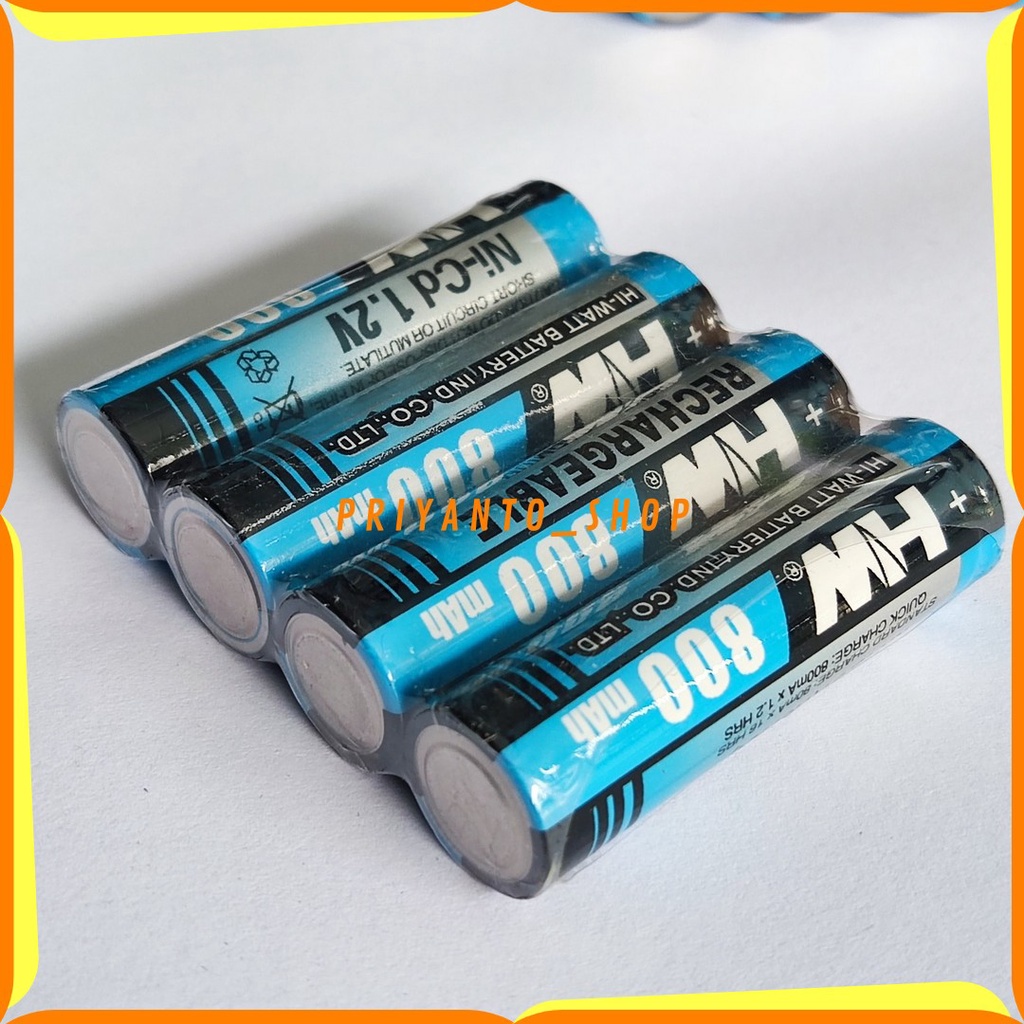 BATTERY BATREI CAS A2 AA 800mAh RECHARGEABLE ISI ULANG ORIGINAL