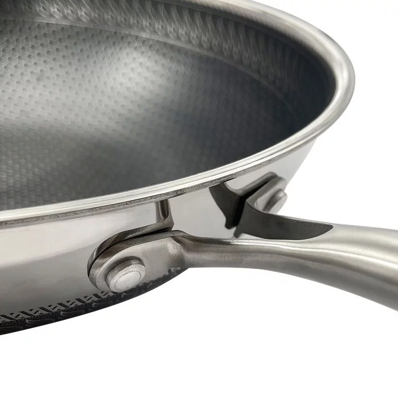 Fry Pan Stainless Honeycomb ukuran 30 / Wajan Stainless / Panci Honeycomb