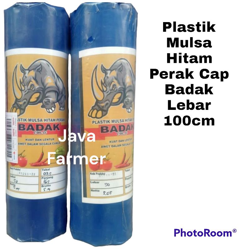Plastik Mulsa Hitam Perak Cap Badak Lebar 100cm