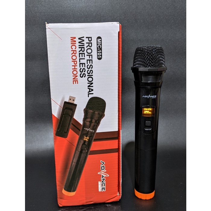 Advance Mic Wireless Single 101 Mmic Hitam Mic-101