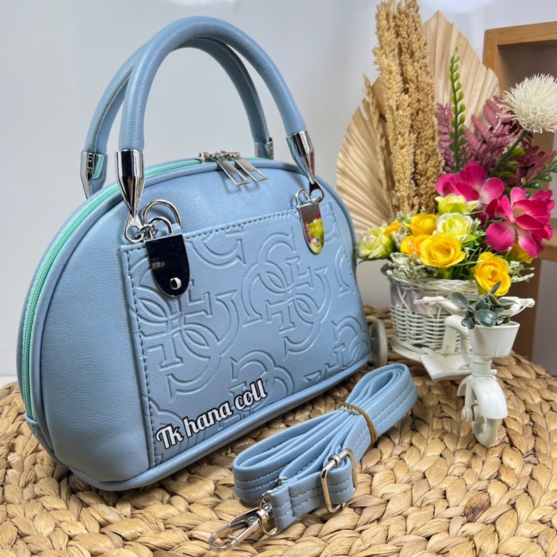 TAS WANITA ALMA MINI EMBOS/TAS KERANG WANITA SIZE 22x18CM MOTIF RENDOM