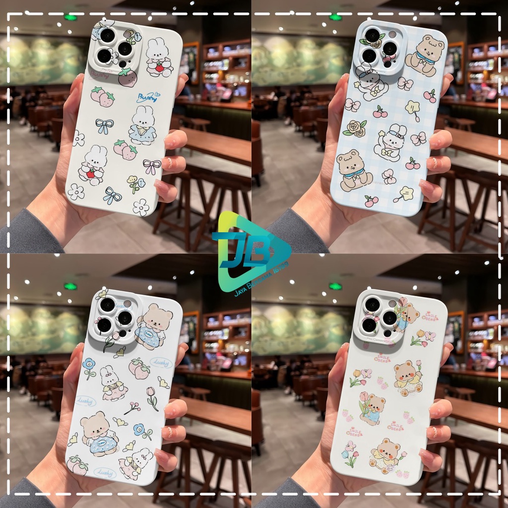 CUSTOM CASE SOFTCASE SILIKON PROCAMERA BEAR RABBIT CUSTOM OPPO REALME VIVO XIAOMI SAMSUNG INFINIX IPHONE FOR ALL TYPE JB6188