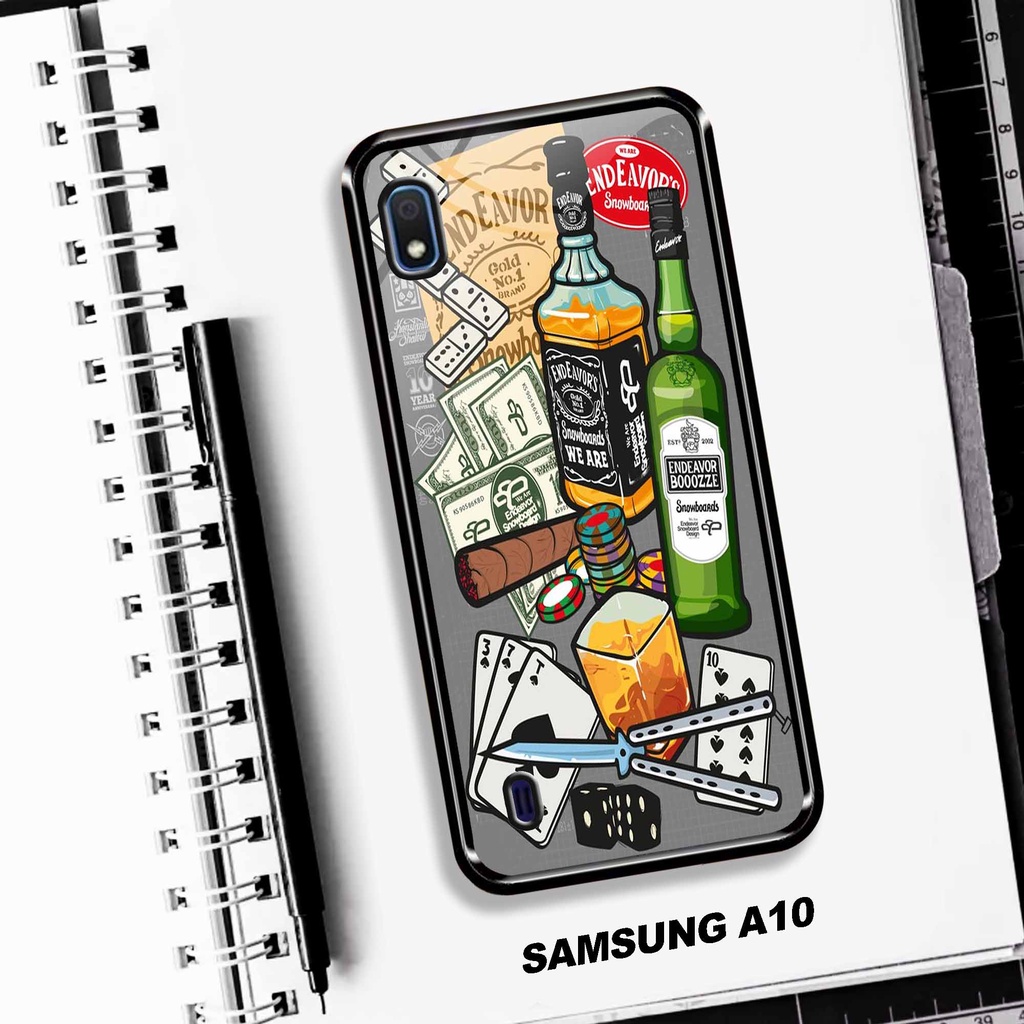 Case Samsung A10 - Case Kaca Samsung A10 - MOTIF MINUMAN - [ UC-1] - Case Samsung A10 TERBARU - Case