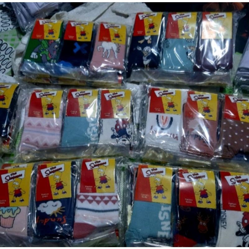 OBRAL ( 12 PASANG ) kaos kaki anak Tk-sd motif lucu&quot; panjang