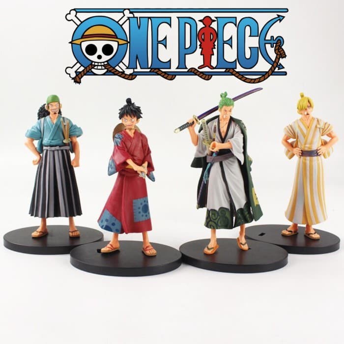 ACTION FIGURE ONE PIECE WANO KIMONO SET ISI 4 LUFFY ZORO SANJI USOPP