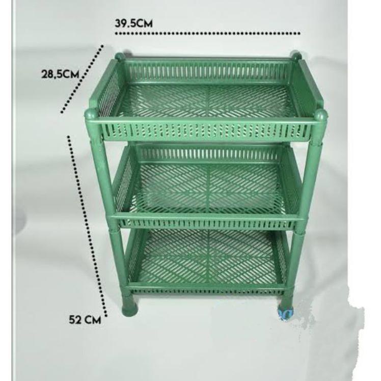 Viral Rak Serbaguna rak bumbu  besar susun 3 / keranjang susun 3 bawang bumbu