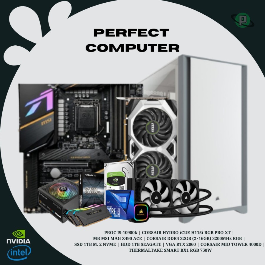 PC GAMING INTEL I9 10900K (RTX 3060TI) RAM 32GB M2 NVME 1TB