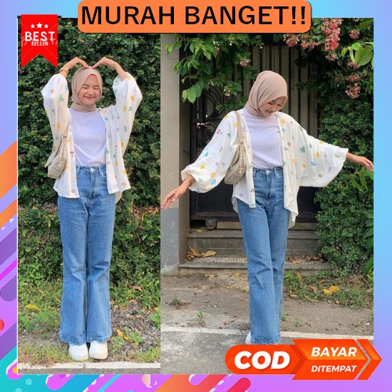 Kadita Long Coat Blazer / Outer Panjang Wanita Cewe Rajut Korea Style  Kiyowo Outer Motif