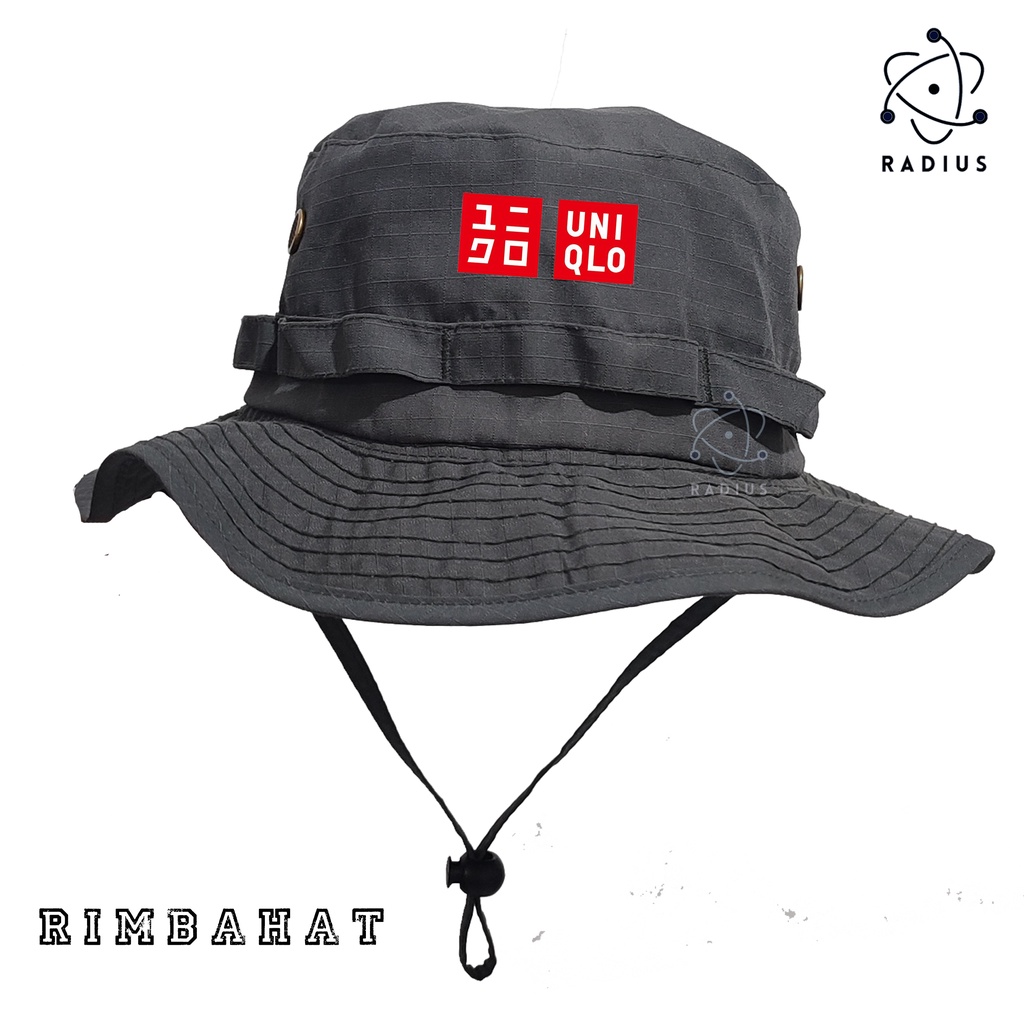 TOPI INI MENGANDUNG KECANDUAN  Topi Rimba Topi Gunung Pria Wanita Unisex Premium Original Camp UNIQL