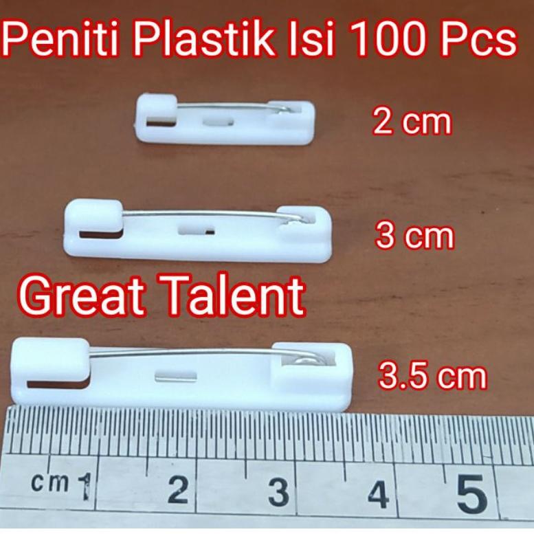 

WOW BANGET 100 pcs PENITI PLASTIK - Peniti Papan Nama Dada - Peniti Nametag - Peniti Name Tag - Great Talent ❂ 895