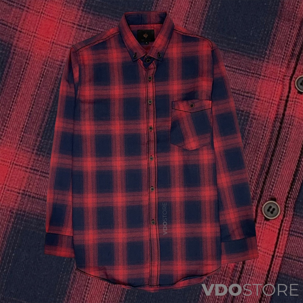 KEMEJA FLANEL PRIA 03B UNIQUE REDNAV K - M L XL - KEMEJA LENGAN PANJANG VDOSTORE DEWASA BAJU FLANNEL TANGAN PANJANG HITAM NAVY ABU MOTIF KEMEJA COWOK MURAH DEWASA SANTAI TEBAL KUALITAS IMPORT BAJU CATUR PANEL FANEL