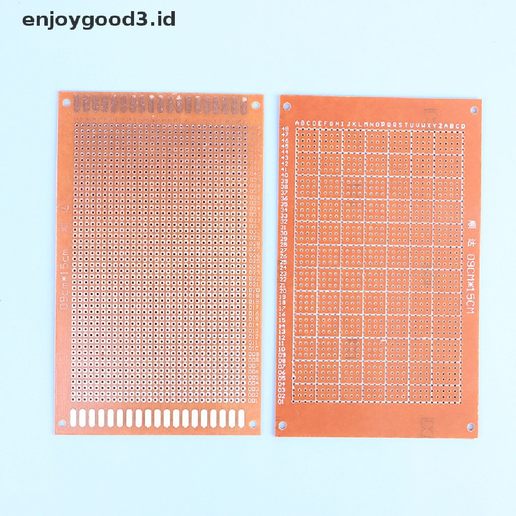 2pcs Papan PCB Bakelite Universal Diy Satu Sisi Warna Kuning Bahan Tembaga