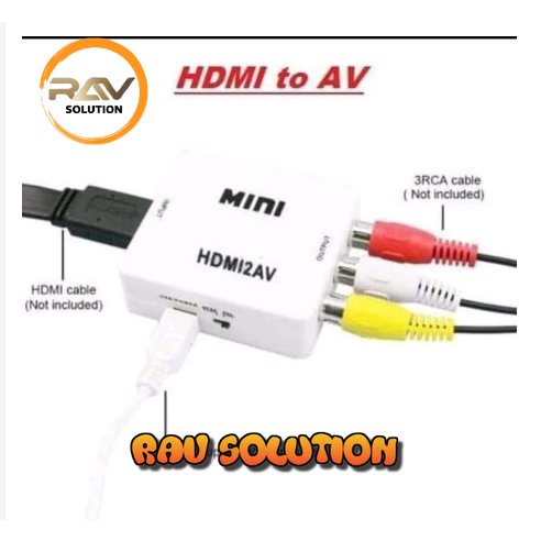 Converter HDMI To RCA AV adapter / konver HDMI to AV RCA /MINI HDMI2AV ADAPTER MINI BOX HDMI2AV  - RAV SOLUTION