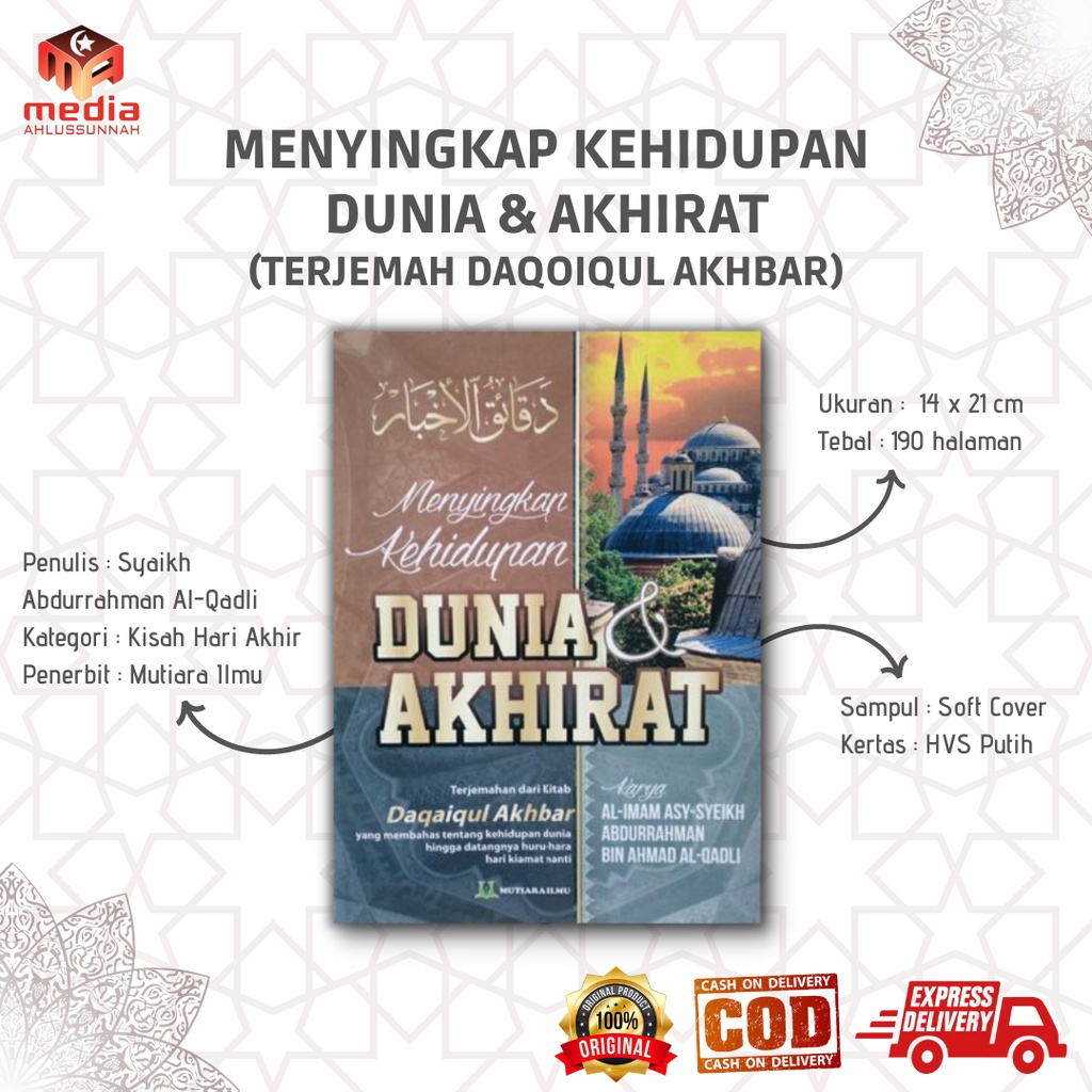 BUKU MENYINGKAP KEHIDUPAN DUNIA & AKHIRAT / TERJEMAH DAQOIQUL AKHBAR / Penerbit Mutiara Ilmu