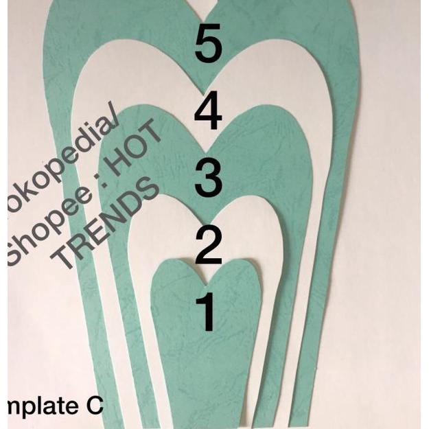 Template Pola Paper Flower C