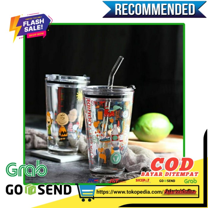 GELAS KARAKTER ANAK GELAS BELING KACA KARAKTER 350ML MUG TUMBLER ANAK