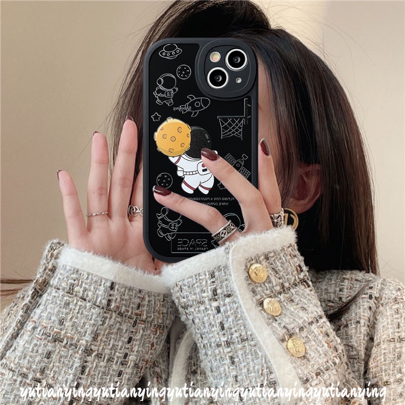 Case Kartun Lucu Realme C53 C55 10 Pro Plus C35 C21Y C17 C15 C2 C12 C11 C31 C25Y C20 C30 C25s C21 C3 Gt5 6i 5i 9i 7i 6 6s 8Pro 8i 5s 5 8 Astronot Trendy Brand NASA Sarung Soft Cover