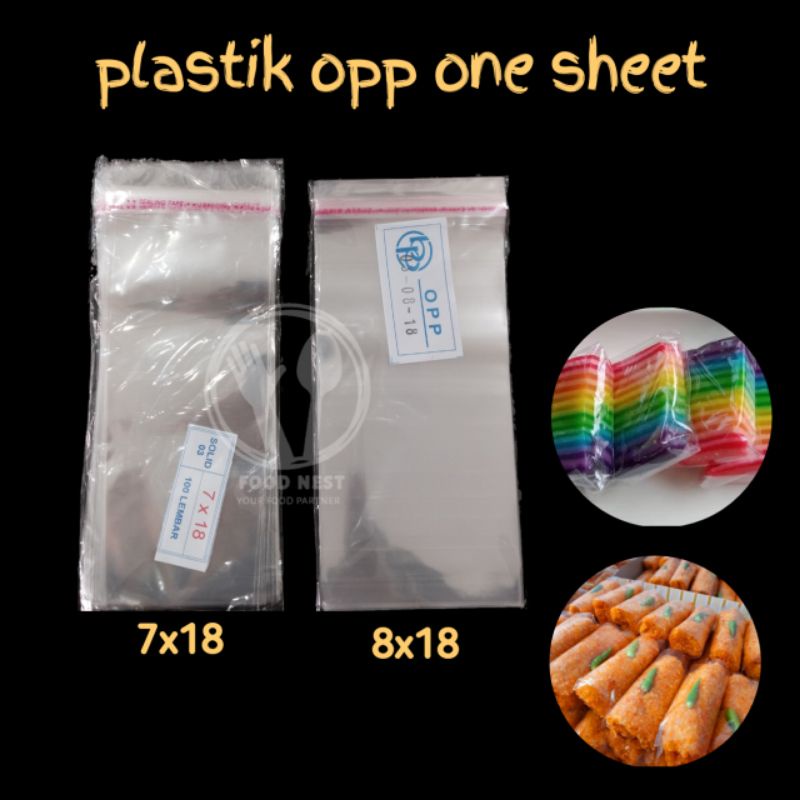 Jual Plastik Opp One Sheet Ukuran Uk 8x18 7x18 1 Satu Layer Opp Risol Risoles Plastik Opp Lapis 9111