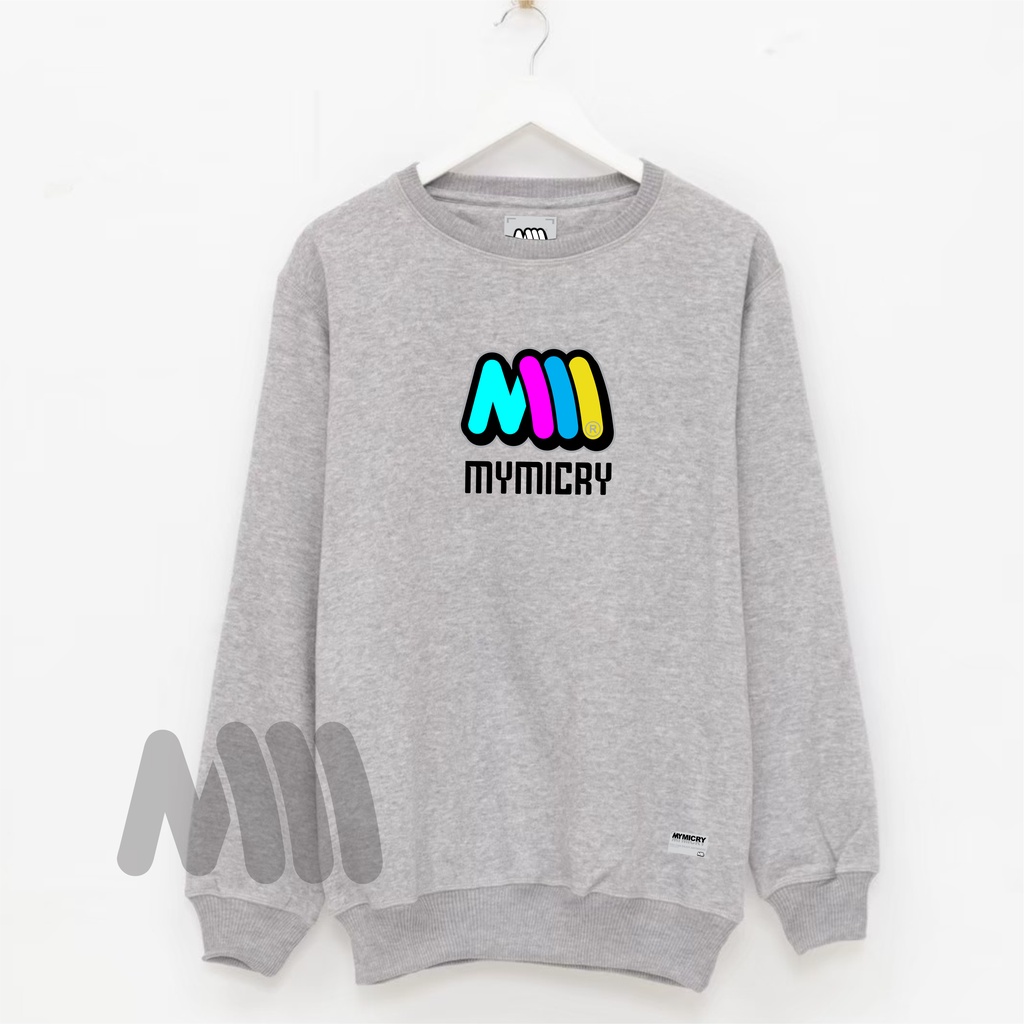 Sweater Crewneck Pria Logo Mymicry Terbaru Keren Original Brand Kualitas Distro Crunek Simple Multi Warna Aesthetic Premium Bahan Flece Berkualitas Buatan Lokal