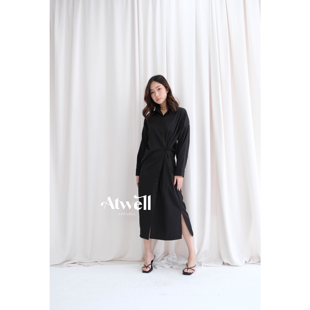 Agatha Oversize Wrap Long Shirt Dress