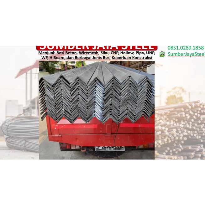 Besi Siku 4 cm x 4 cm x 6 M - Std