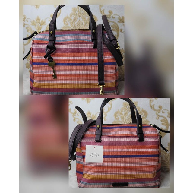 FOSSIL Rachel Satchel Vintage Orange crossbody bag