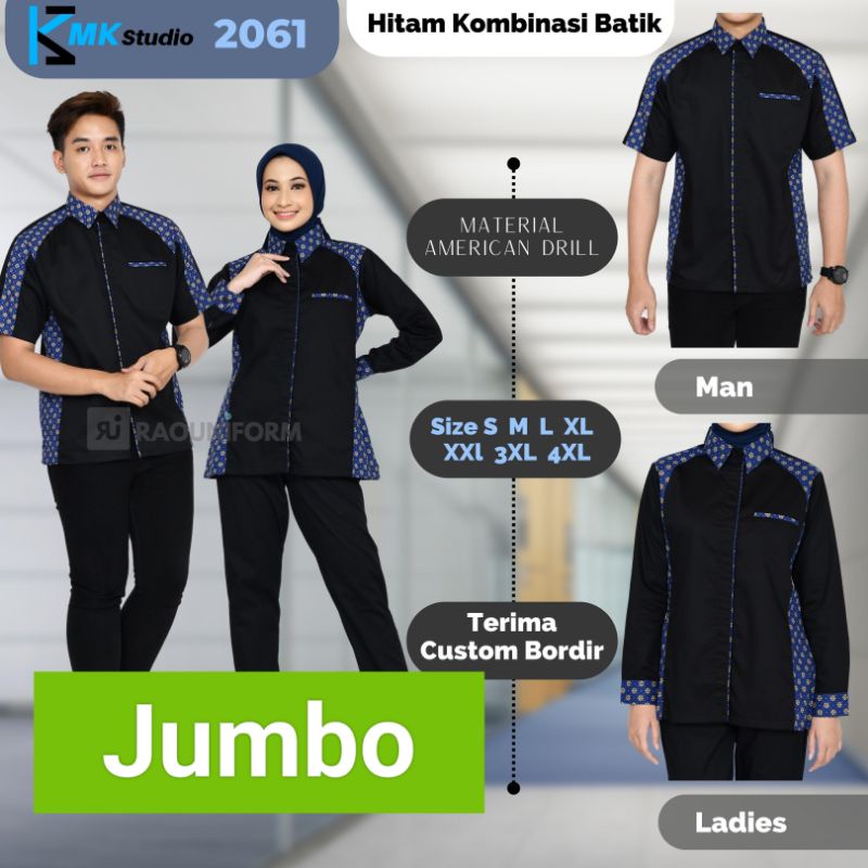 Baju kerja ukuran jumbo#baju tangan pendek ukuran besar#kemeja kerja besar#seragam khusus ukuran 3xl# 5xl