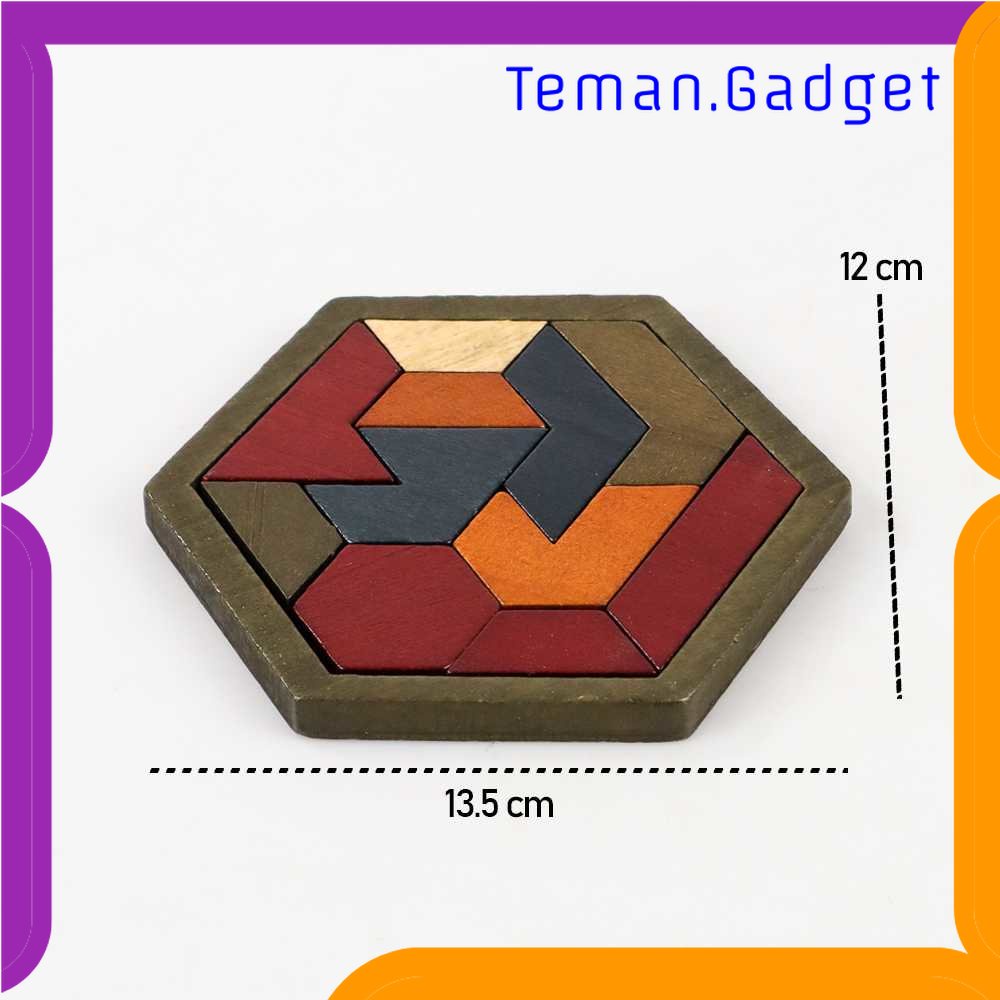 TG-MAN JOKEJOLLY Mainan Anak Hexagonal Wooden Geometric Shape Puzzle - JK-780