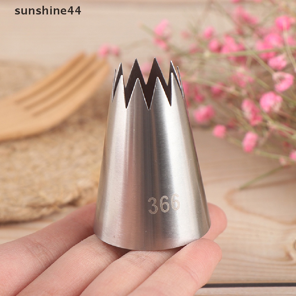 Sunshine Mai Fu 366# Alat nozzle Pipa Krim Kue Kering Model 10 Gigi Lurus Besar Bahan stainless steel 304