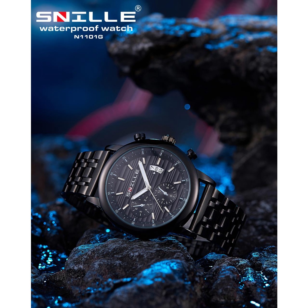 Snille Jam Tangan Rantai Pria Wanita Unisex Original Asli Anti Air Waterproof 1101