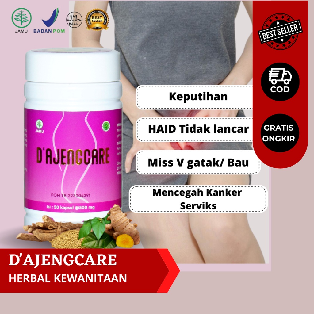 Obat Pelancar Haid keputihan gatal dan bau amis Herbal Alami BPOM D'ajengCare