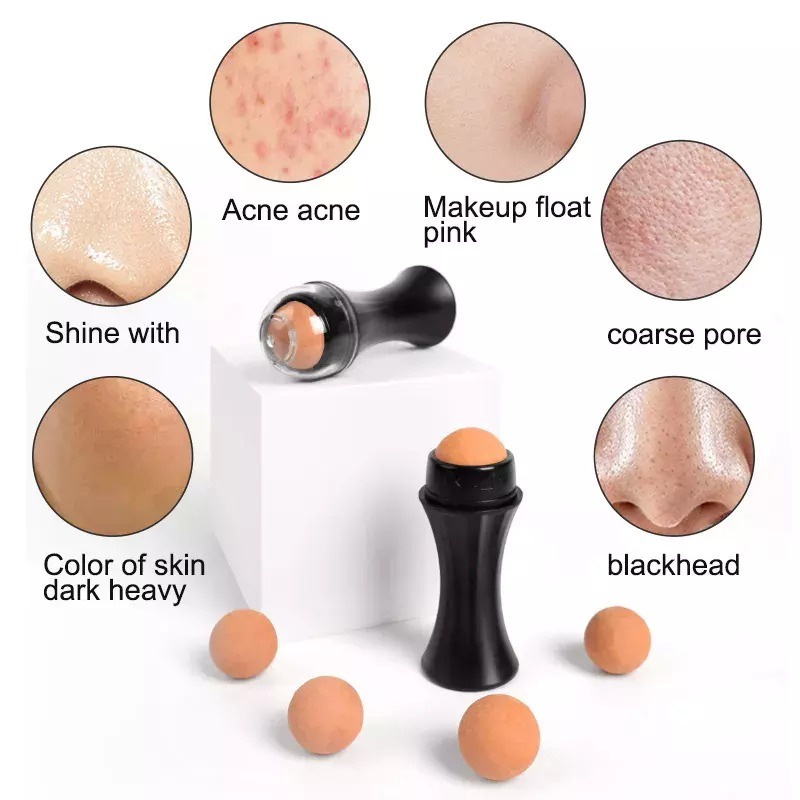 T&amp;Y Alat Pembersih Minyak Di Wajah Oil Absorbing Volcanic Stone Portable Face Roller Oil Control Perawatan Kulit enyerap Minyak Wajah Oil Removing Stick Ball