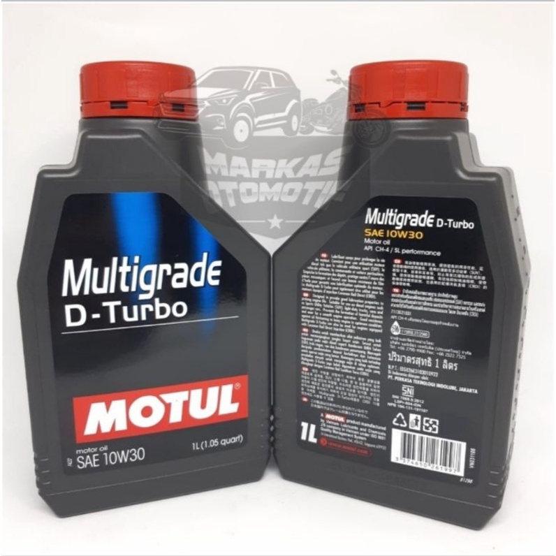 MOTUL MULTIGRADE D-TURBO 10W30 1L/100% ORIGINAL/OLI MESIN MOBIL BENSIN/AVANZA XENIA MOBILIO XPANDER 
