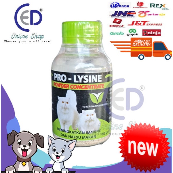 pro-lysine vitamin penambah nafsu makan &amp; imun untuk anjing &amp; kucing