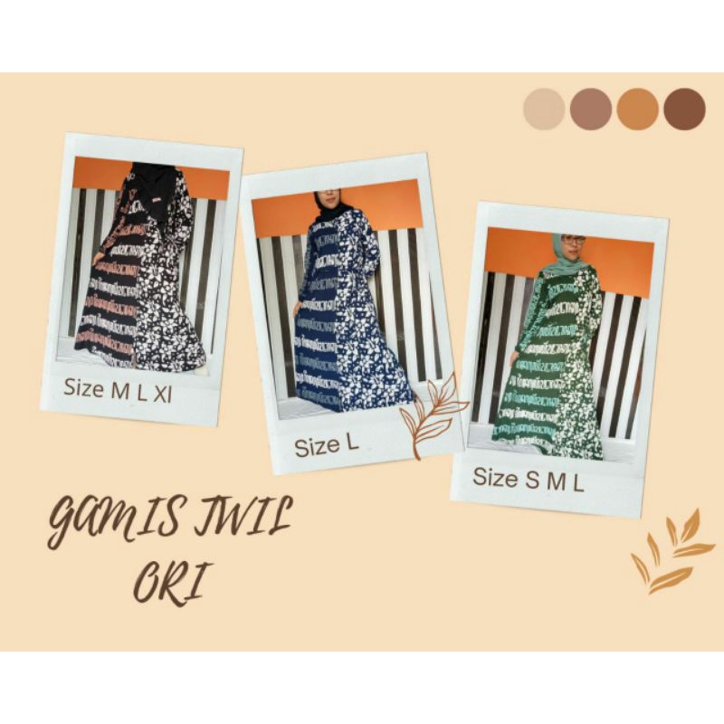 SALE Gamis Twill Ori aksara jawa