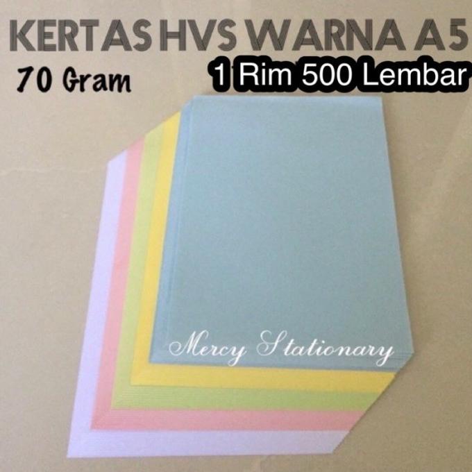 

PROMO Kertas HVS Warna A5 70 Gr - 1 Rim 500 Lembar
