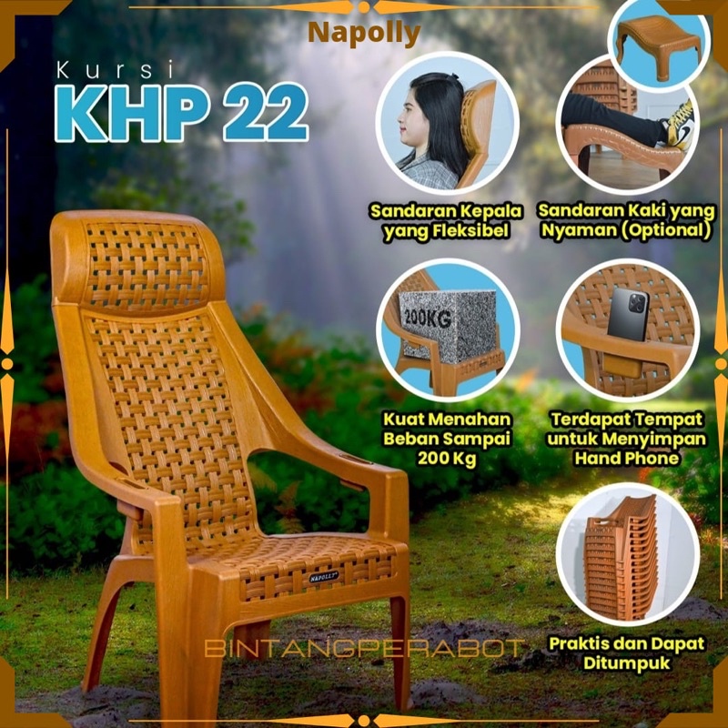 BANGKU NAPOLLY SANTAI KUHAPE 22 / KURSI NAPOLLY SANTAI