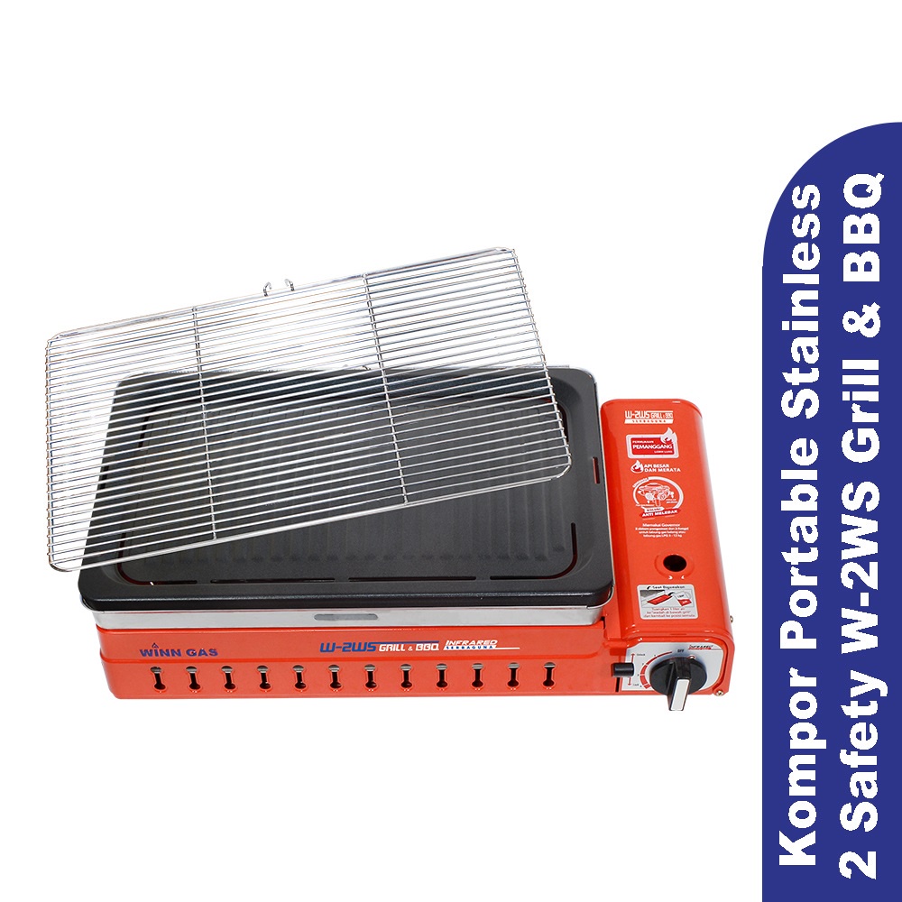 Winn Gas W2WSGRILLBBQ – Kompor Gas Grill Portable Dual Gas Double Safety
