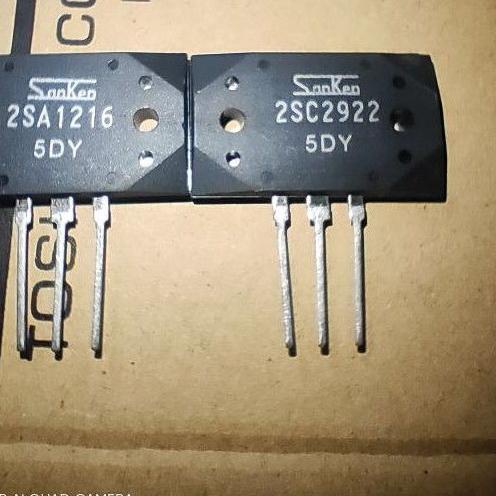 TRANSISTOR SANKEN 2SA1216 2SC2922 5DY A1216 C2922 1216 2922 ASLI