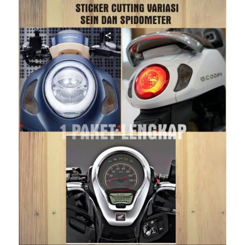 sticker cutting sticker variasi anti gores sen dan spidometer scoopy tahun 2021/2022