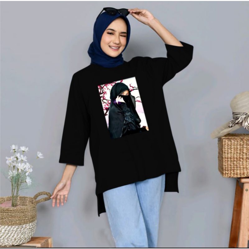 COD/DS1/TUNIK HIJAB SAKURA (M-L-XL-XXL)