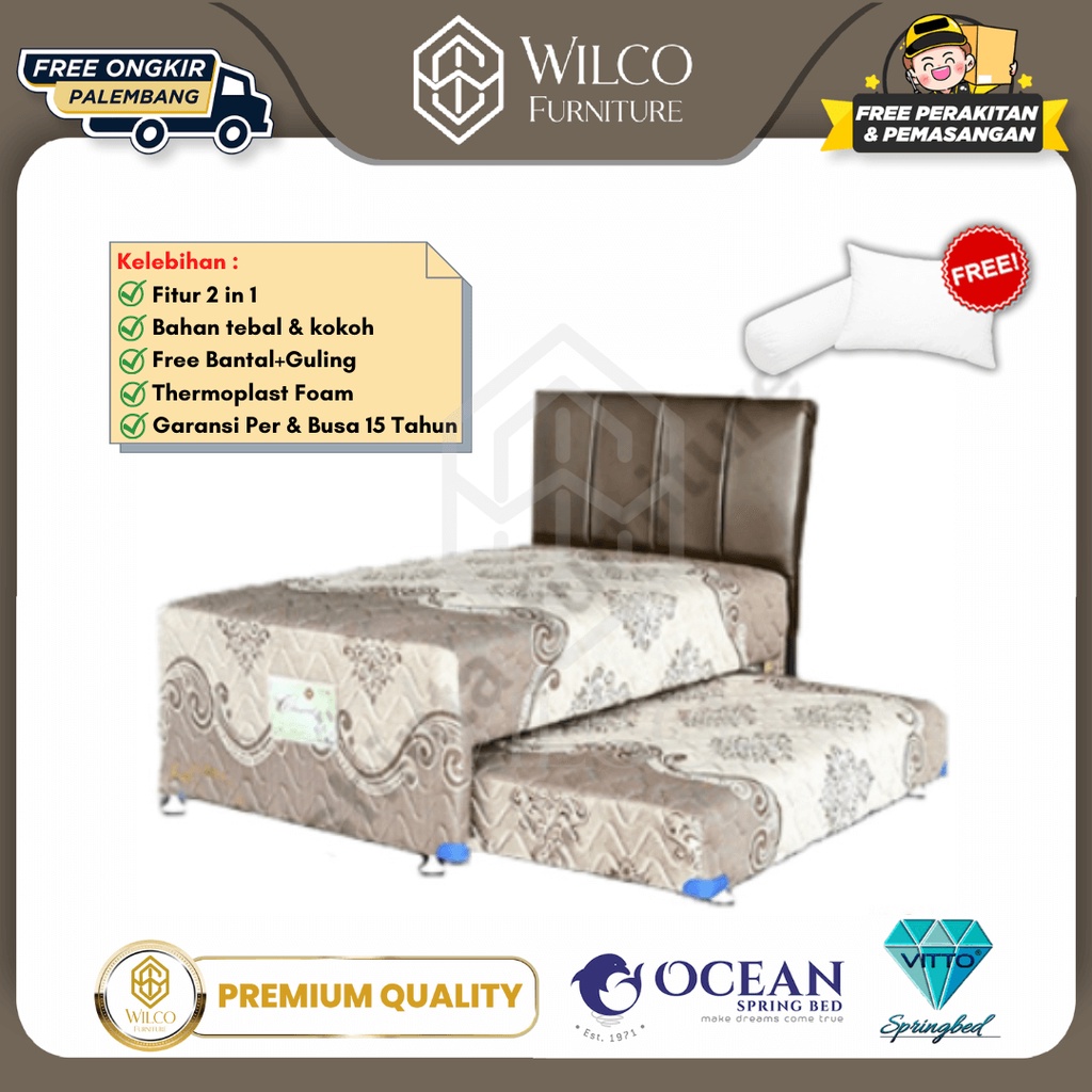 Springbed Bed sorong Ocean Vitto kasur 2 in 1 Classic 120 x 200