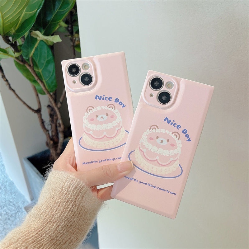 Case Desain Kue Beruang Untuk IPhone 12 13 14 11 Pro Max Ttghg