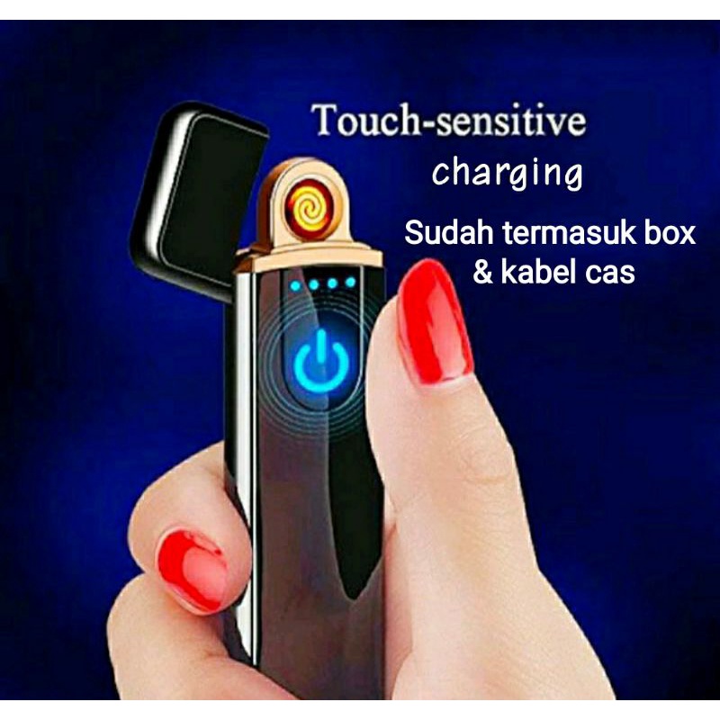 korek api electrik dual arc pulse atau finger touch