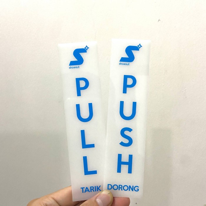 

Papan Push Pull Dorong Tarik Papan Tanda Akrilik Sign Label Board Pintu