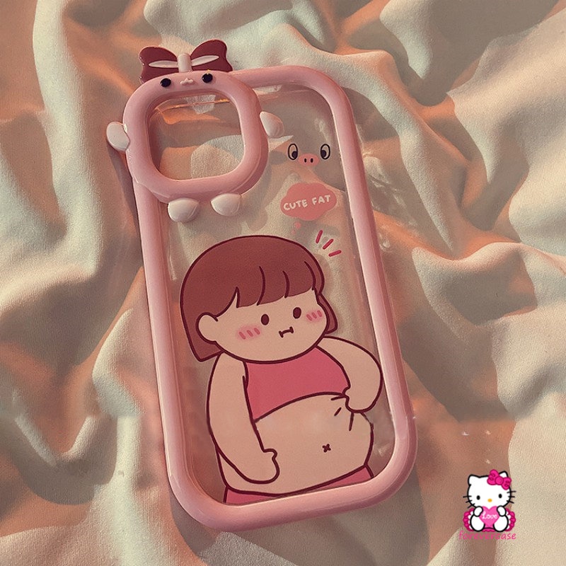 Soft Case Desain Kartun Little Monster 3D Untuk iPhone 7Plus 8Plus XR 11 12 13 14 Pro MAX 6 14 6S Plus X XS MAX SE 2020