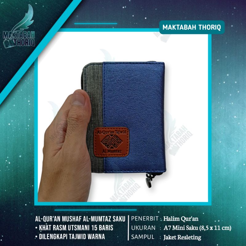 AlQuran Tajwid Saku Al Mumtaz Tsumun A7 Resleting Tajwid Warna Halim Quran