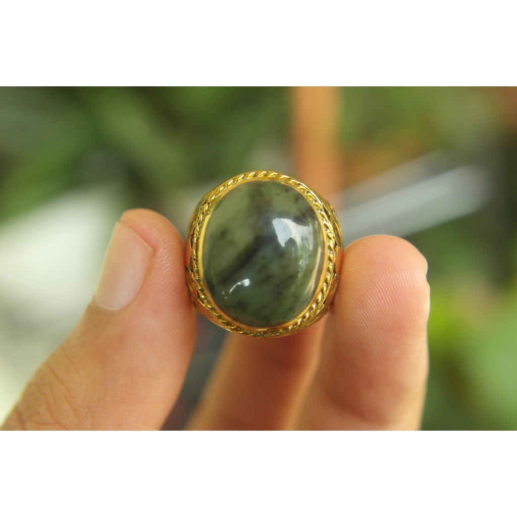 Natural Giok Aceh Ring 8 Kode C494