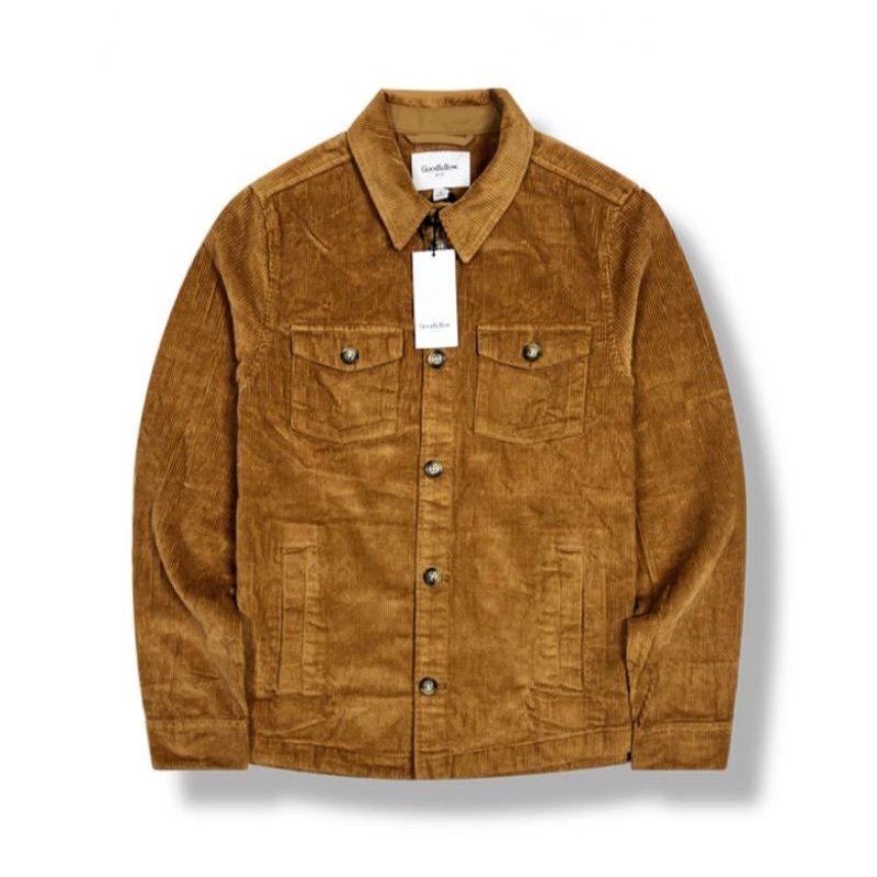 JAKET TRUCKER PRIA GDFLW CORDUROY ADA BIG SIZE